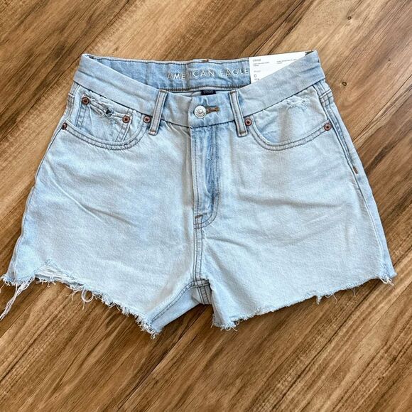 American Eagle Strigid Curvy Relaxed Shorts Size 0 NWT - Picture 3 of 7
